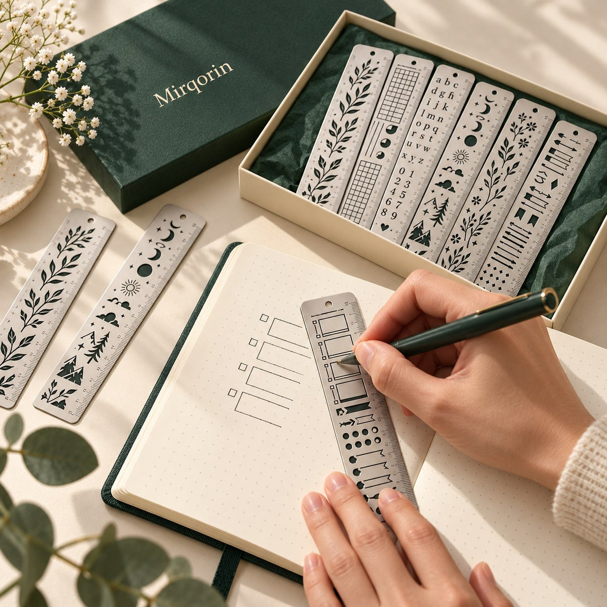 Mirqorin Outline — Planner Stencil Library — scene