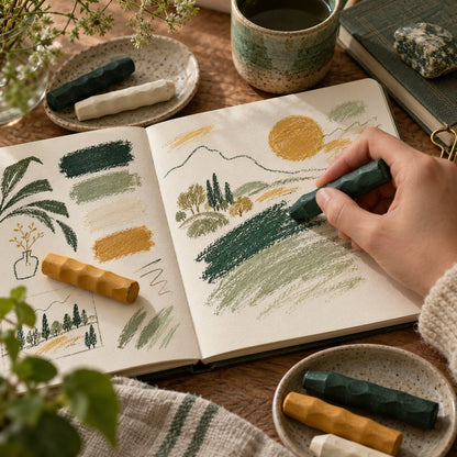 Mirqorin Ripple — Wax Crayon Colour Study — scene