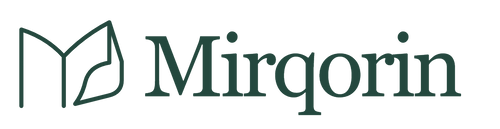 Mirqorin Logo A forest green wordmark